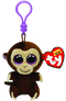 TY BEANIE BOOS COCONUT BROWN MONKEY CLIP