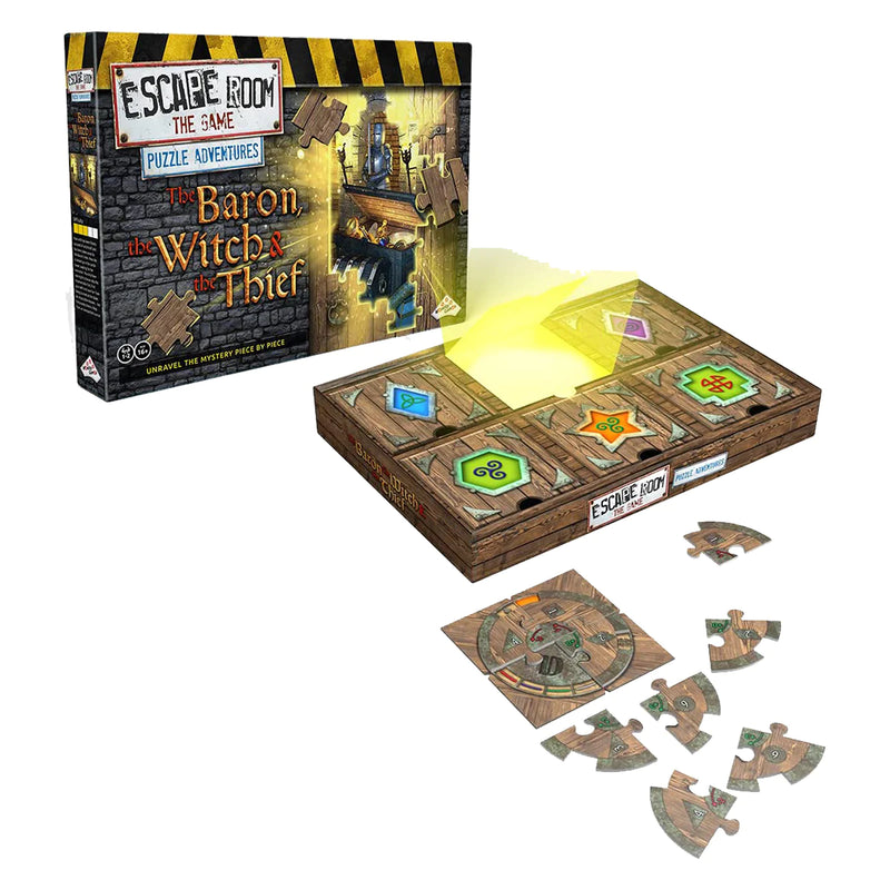 IDENTITY GAMES ESCAPE ROOM THE GAME PUZZLE ADVENTURES - THE BARON THE WITCH AND THE THIEF PUZZLE CARD GAME