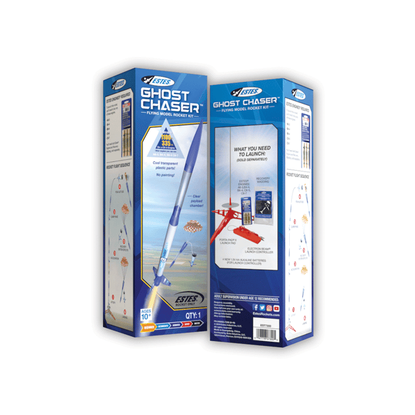 ESTES 7300 GHOST CHASER FLYING MODEL ROCKET KIT BEGINNER - REQUIRES 18MM STANDARD ENGINE