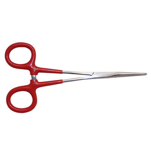 EXCEL 55542 5.5 INCH DELUXE STRAIGHT NOSE HEMOSTAT WITH SOFT GRIP HANDLE STAINLESS STEEL SCISSORS