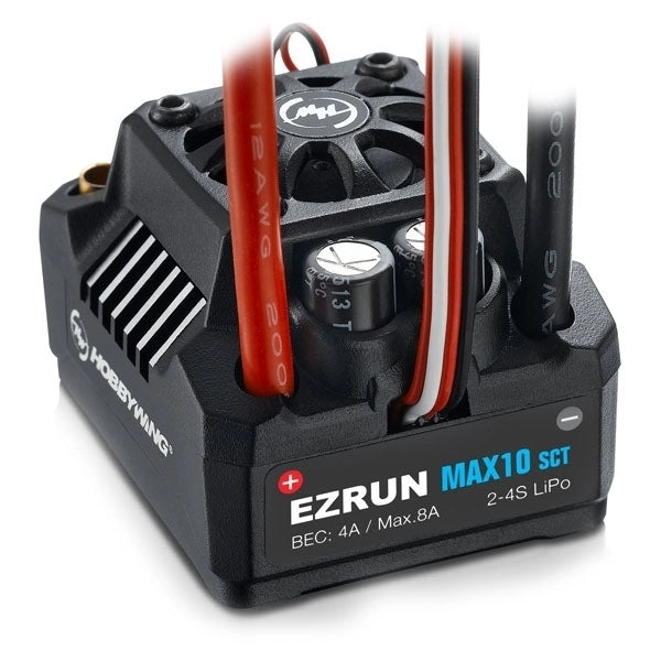 HOBBYWING EZRUN MAX10 SCT ELECTRONIC SPEED CONTROLLER 120 AMP 2-4S S/LESS