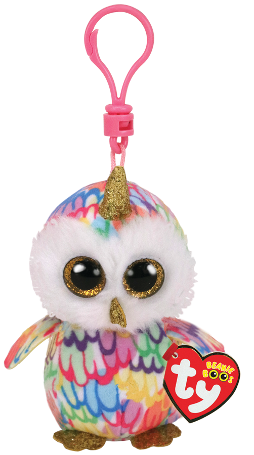 TY BEANIE BOOS ENCHANTED OWL WITH HORN CLIP