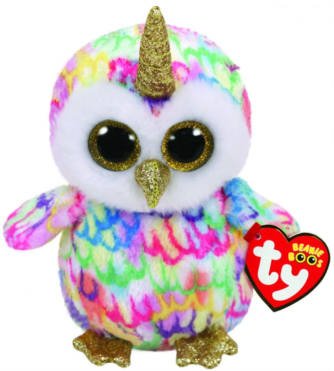 TY BEANIE BOOS ENCHANTED OWL WITH HORN REGULAR