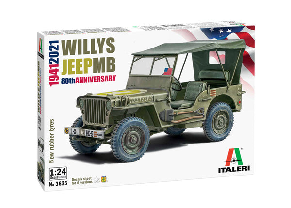 ITALERI 3635 JEEP WILLYS MB 1:24 PLASTIC MODEL KIT