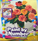 CREATIVE KIDS PAINT BY NUMBER FLOWERS ON DISPLAY