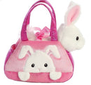 FANCY PALS WHITE BUNNY IN A PINK BUNNY BAG