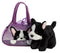 FANCY PALS FRENCH BULLDOG IN PEEKABOO BULLDOG PURPLE BAG