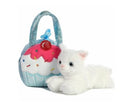 FANCY PALS WHITE KITTY IN BLUE CUP CAKE BAG