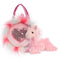 FANCY PALS PINK UNICORN IN A PINK FLUFFY HEART BAG