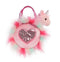 FANCY PALS PINK UNICORN IN A PINK FLUFFY HEART BAG