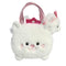 FANCY PALS WHITE CAT PRINCESS IN A WHITE FLUFFY KITTY BAG