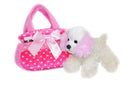 FANCY PALS COCKER SPANIEL IN PINK POLKA DOT BAG