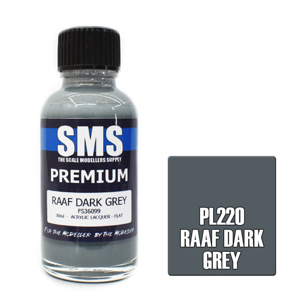 SMS PL220 RAAF DARK GREY FS36099 PREMIUM ACRYLIC LACQUER PAINT 30 ML