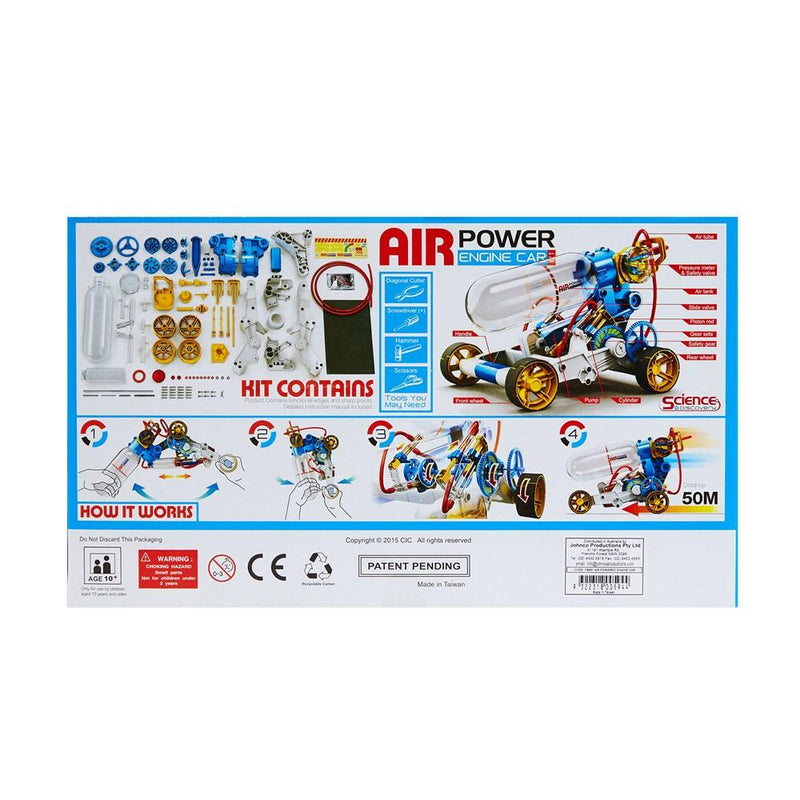 JOHNCO SCIENCE DISCOVERY AIR POWERED ENGINE CAR KIT DIY STEM 10+