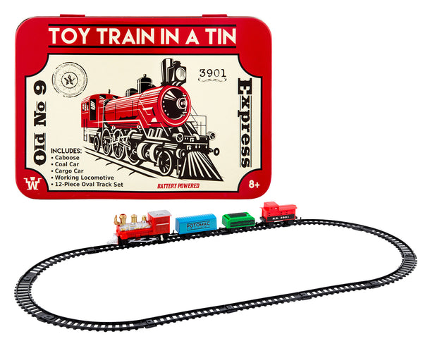 FUNTIME TOY TRAIN IN A TIN - OLD NO9 EXPRESS