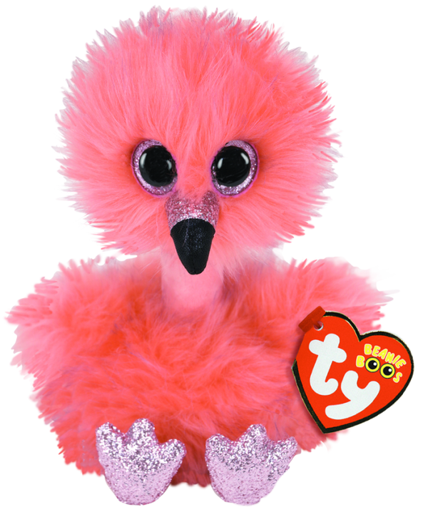 TY BEANIE BOOS FRANNY FLAMINGO LONG NECK REGULAR