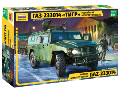 ZVEZDA 3668 1/35 RUSSIAN ARMORED VEHICLE GAZ-233014 TIGER MODEL KIT