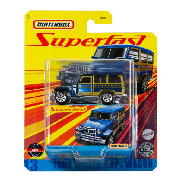 MATCHBOX SUPERFAST GKP43 1962 WILLYS JEEP WAGON 50TH ANNIVERSARY COLLECTORS EDITION No13