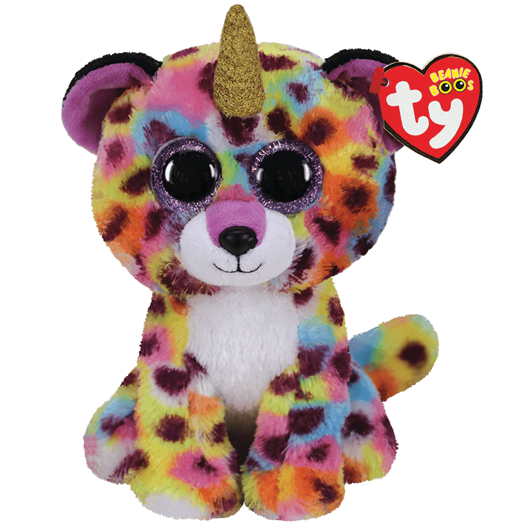 TY BEANIE BOOS GISELLE LEOPARD WITH HORN REGULAR