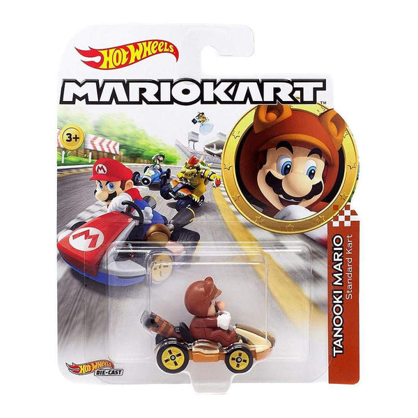 HOT WHEELS MARIO KART GJH55 TANOOKI MARIO STANDARD KART