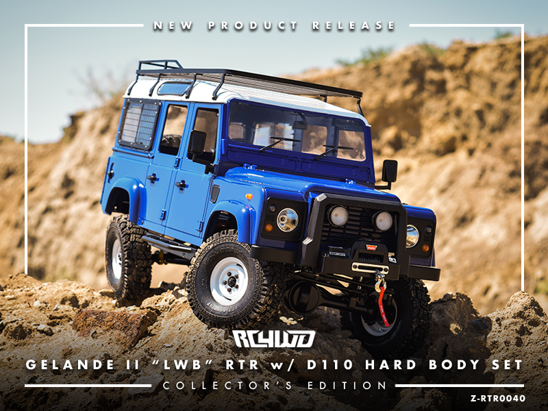 RC4WD Z-RTR0040 GELANDE 11 LWB 1:10 D110 BLUE HARD BODY SET COLLECTORS LIMITED EDITION RTR WITH BATTERY AND CHARGER