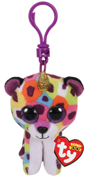 TY BEANIE BOOS GISELLE RAINBOW LEOPARD WITH HORN CLIP