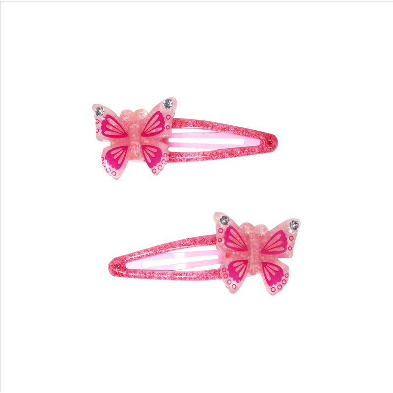 PINK POPPY PINK BUTTERFLY HAIR CLIP