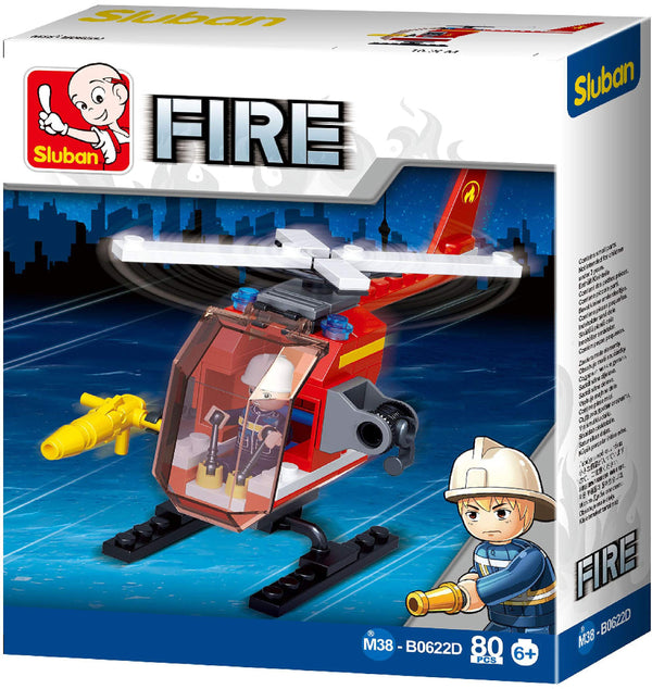 SLUBAN B0622D FIRE HELICOPTER 80PC