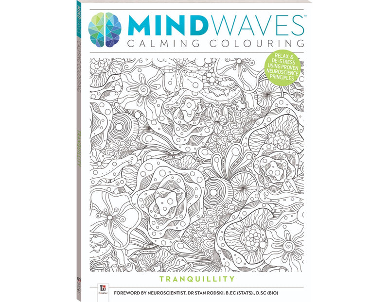 HINKLER MINDWAVES ART OF CALM TRANQUILITY COLOURING BOOK