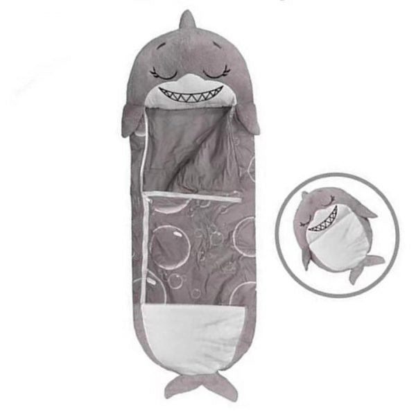 JAY@PLAY HAPPY NAPPERS MEDIUM GREY SHARK SLEEPING BAG