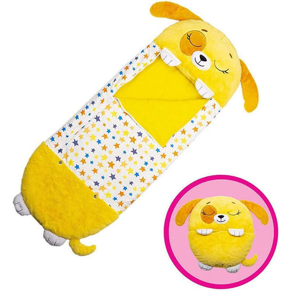 JAY@PLAY HAPPY NAPPERS MEDIUM YELLOW DOG SLEEPING BAG