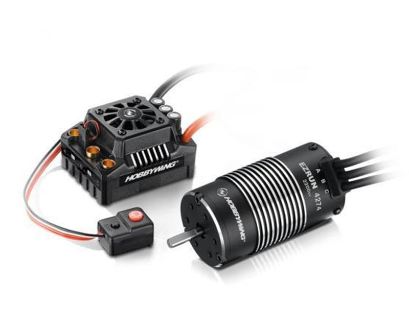 HOBBYWING 38010400 EZRUN MAX8 4274SL 2200KV SENSORLESS ESC, MOTOR COMBO AND PROGRAM CARD WITH DEANS PLUG