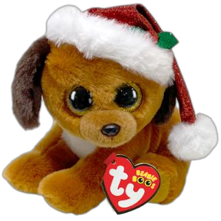 TY BEANIE BOOS HOWLIDAYS XMAS DOG WITH HAT REGULAR