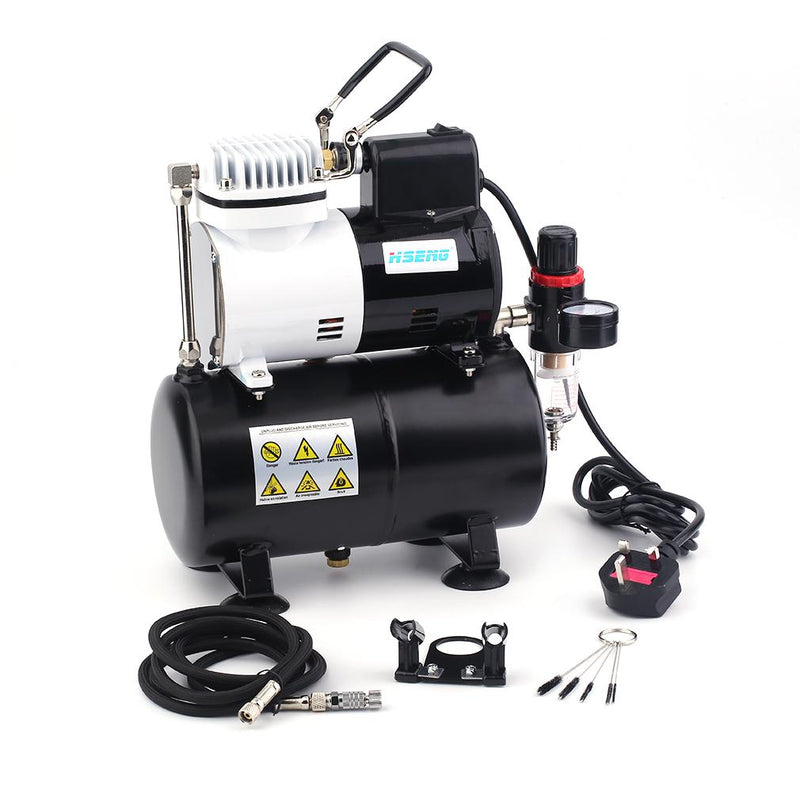 HSENG AF186 MINI AIR BRUSH COMPRESSOR WITH FAN AND TANK