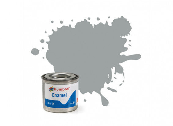 HUMBROL 129 US GULL GREY SATIN ENAMEL PAINT