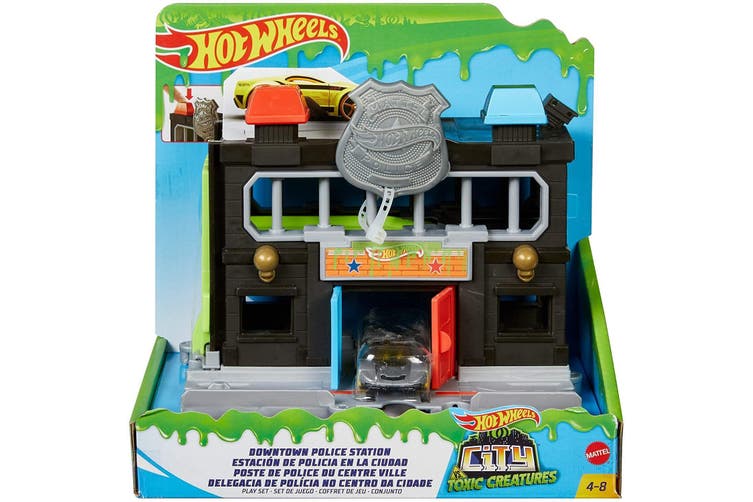 HOT WHEELS CITY VS TOXIC CREATURES - DOWNTOWN POLICE STATION PLAYSET