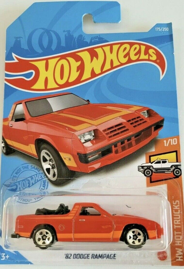 HOT WHEELS BASIC 175/250 - HW HOT TRUCKS SERIES - 82 DODGE RAMPAGE #1 OF 10