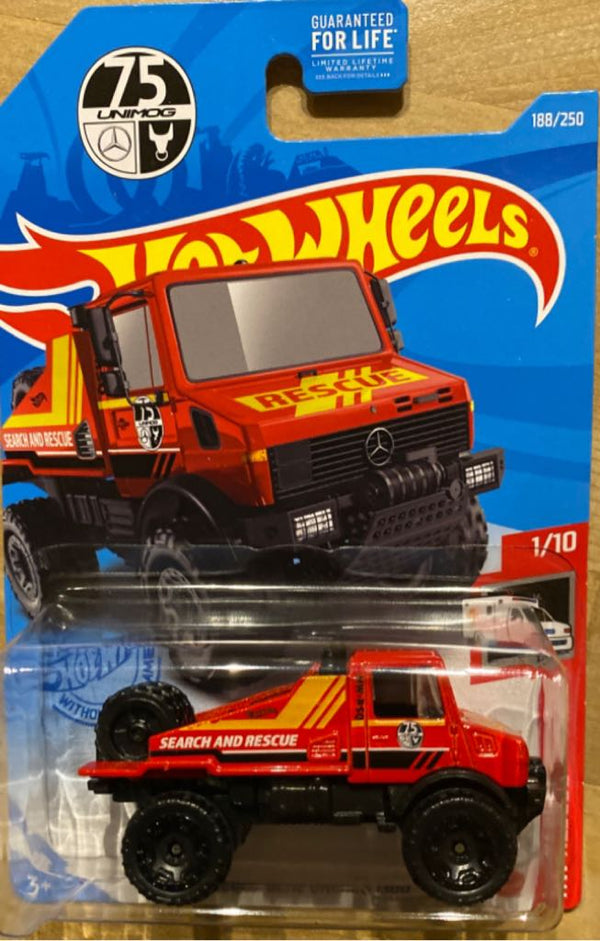 HOT WHEELS BASIC 188/250 - HW RESCUE SERIES - MERCEDES BENZ UNIMOG 1300 #1 OF 10