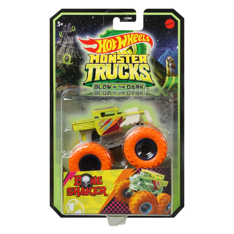 HOT WHEELS MONSTER TRUCKS GLOW IN THE DARK - BONE SHAKER