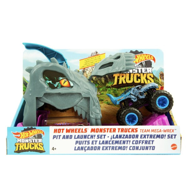 HOT WHEELS MONSTER TRUCKS TEAM MEGA-WREX PIT AND LAUNCH SET