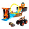 HOT WHEELS MONSTER TRUCKS STUNT TIRE WITH TIGER SHARK AND DRIFT ROD PLAYSET