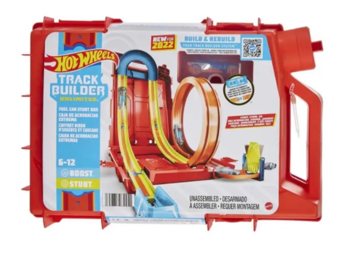 HOT WHEELS TRACK BUILDER UNLIMITED FUEL CAN STUNT BOX