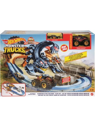 HOT WHEELS MONSTER TRUCKS SCORPION STING RACEWAY PLAY SET