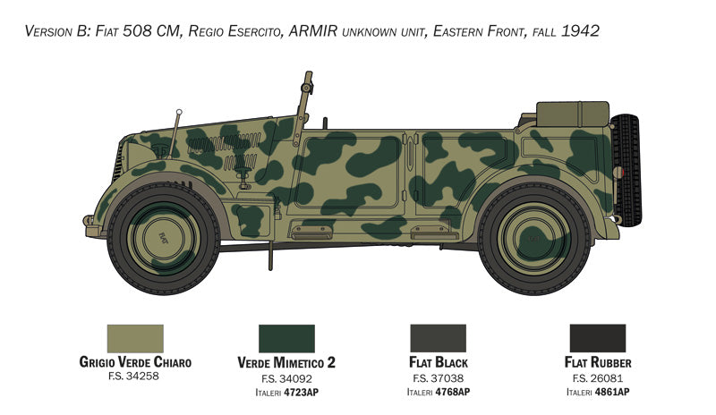 ITALERI 6550 FIAT 508 CM COLONIALE WITH CREW 1/35 SCALE PLASTIC MODEL KIT