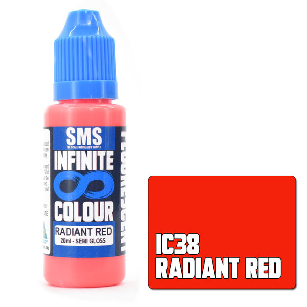 SMS PAINTS IC38 INFINITE COLOUR RADIANT RED SEMI GLOSS 20ML