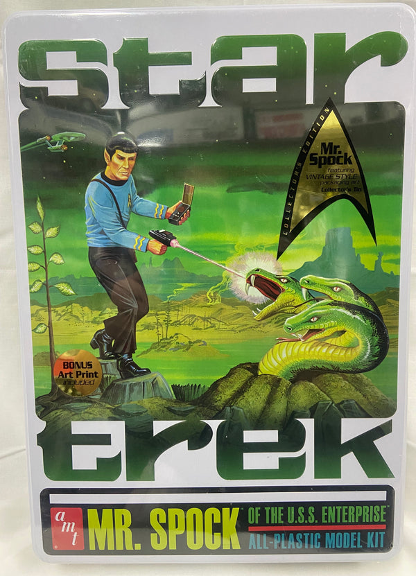 AMT AMT624 STAR TREK MR SPOCK COLLECTORS TIN PLASTIC MODEL KIT