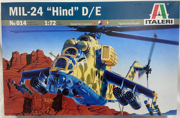 ITALERI 014 MIL-24 HIND D/E MODEL HELICOPTER 1/72