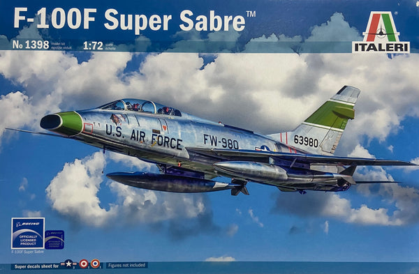 ITALERI 1398 F-100F SUPER SABRE MODEL PLANE JET 1/72