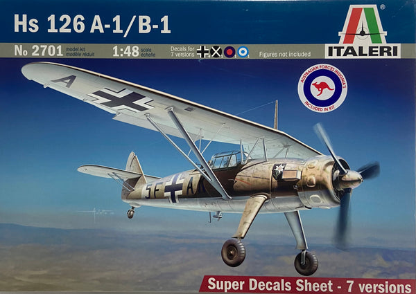 ITALERI 2701 HS 126 A1/B1 MODEL PLANE 1/48