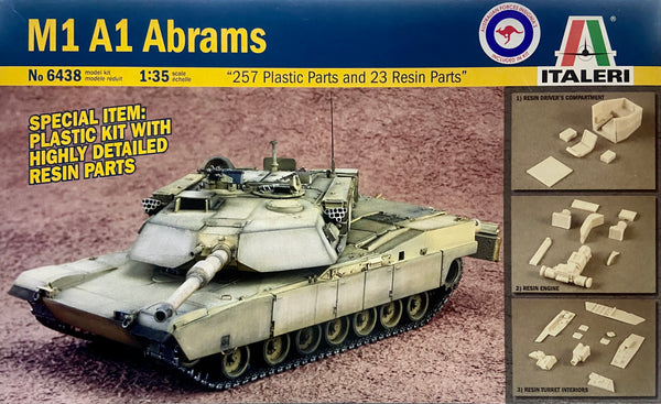 ITALERI 6438 TANK ABRAMS/RESIN PARTS MODEL TANK 1/35